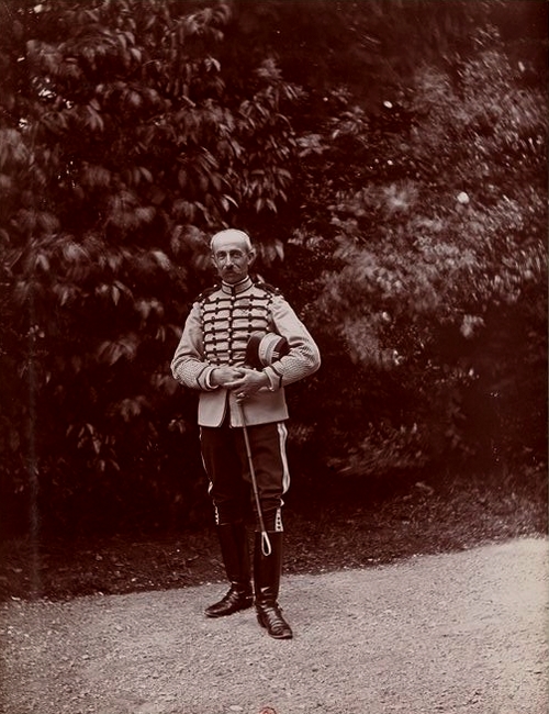 Le colonel Piolant - Tiré de l'ouvrage L'Equipage du marquis de Chambray - Photos de Maurice de Gasté (1894) - Bnf (Gallica)